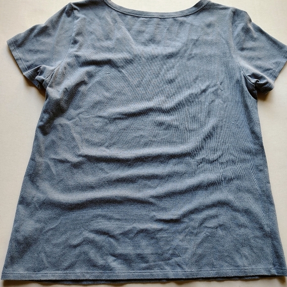 Eileen Fisher Mineral Blue T Size M  Organic Cotton Blend Like New Cond./2x $50 - Picture 3 of 5
